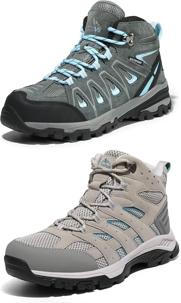 NORTIV 8 Women's Waterproof Hiking Boots Outdoor Trekking Camping Trail Hiking Boot