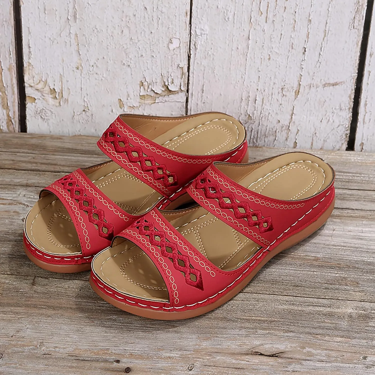 Orthopedic Sandals for Women 2025 Heel Support Orthopedic Wide Foot Sandals Orthopedic Summer Flat Sandals Orthotic Womens Summer Sandals Dressy Black Sandals Women Comfortable Small Heel