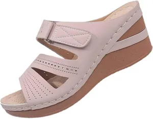 Orthopedic Sandals for Women 2025 Spring Platform Sandal Fashion Wedges Slip On Flip Flops Casual Comfortable Open Toe Dressy Summer Beach Shoes for Vacation