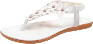 Orthopedic Sandals for Women Dressy Adjustable Arch Support Recovery Flip Flops with Cushion Non Slip Barefoot Soft Straps Comfortable Walking Beach Fashion