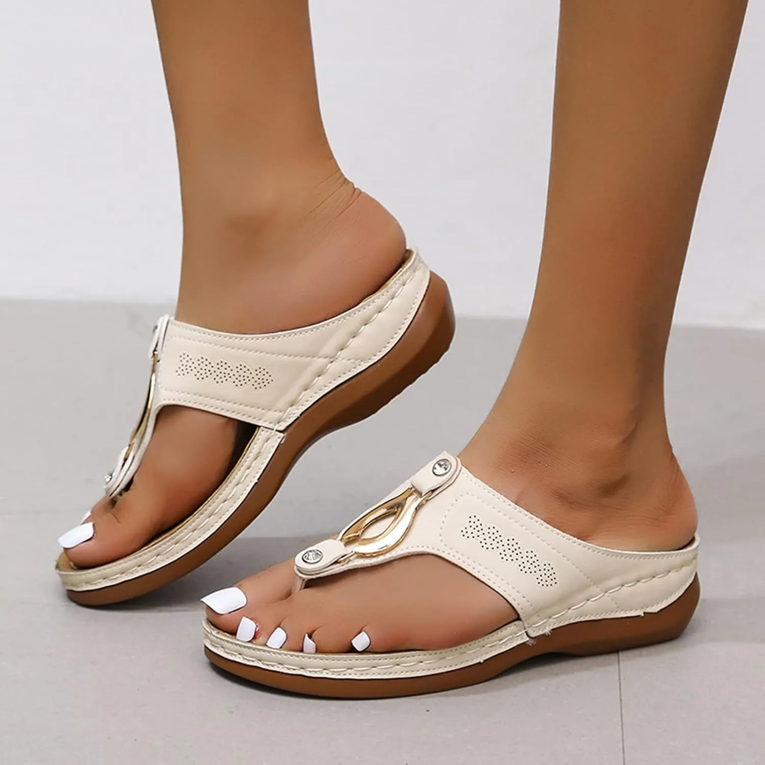 Orthopedic Sandals with Arch Support for Woman Walking Orthopedic Women Comfy Sandals Womens Arch Support Sandals Orthotic Womens Adjustable Summer Slippers with Arch Support Walking Shoes for Summer