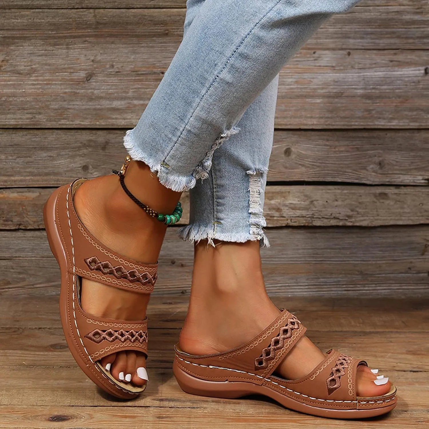 Orthopedic Sandals with High Arch Support for Women Orthotic Women's Wide Sandals Orthopedic Non Slip House Sandals Orthopedic Arch Support Sandals Women's Heel Winter Sandals for Women 2025