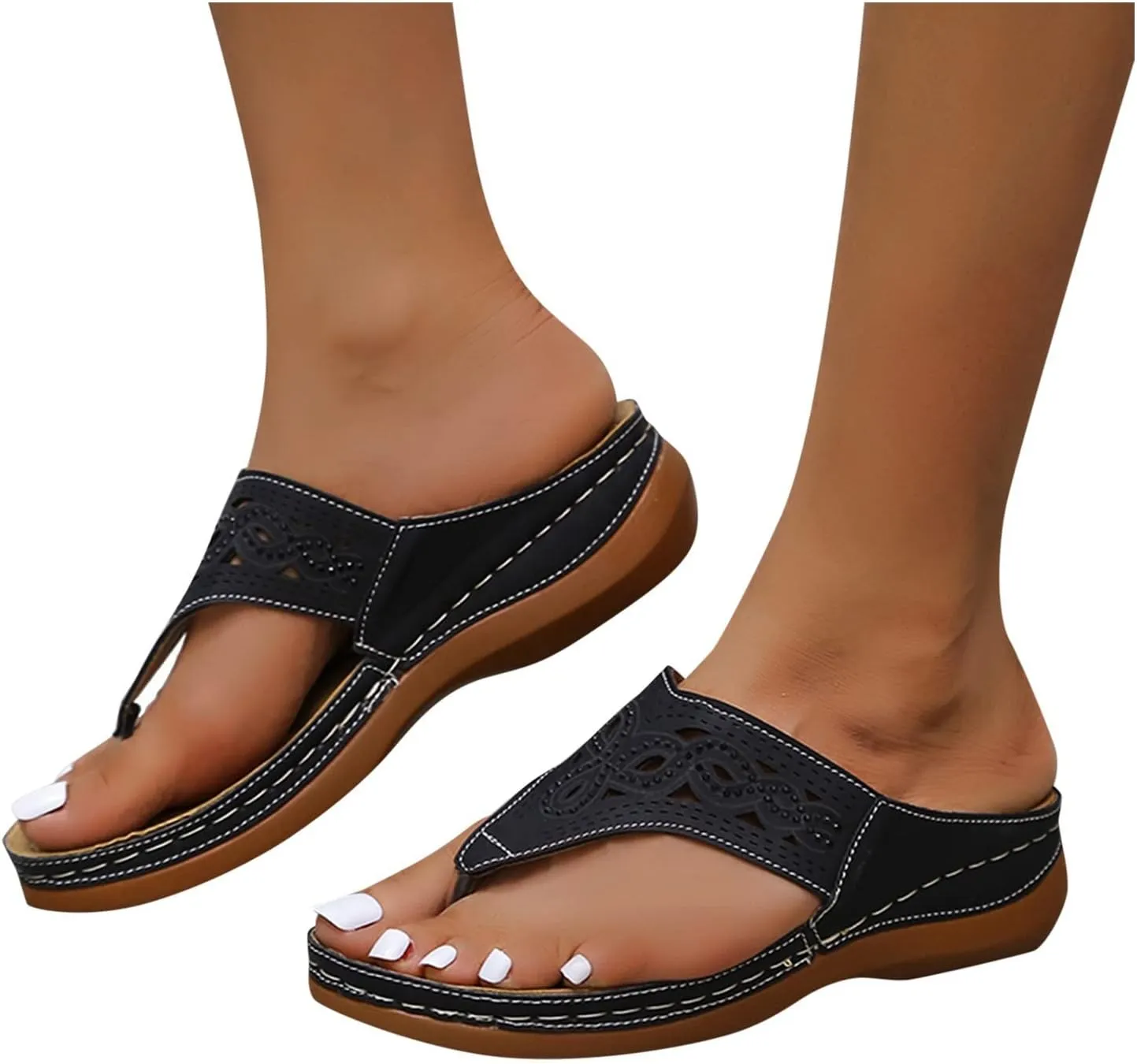 Orthopedic Slippers Women Arch Support Orthopedic Wide Sandals for Womens Dressy Summer Orthopedic Arch Support Thongs Orthotic Womens Arch Support Sandals Dressy Plantar Fasciitis Womens Sandals