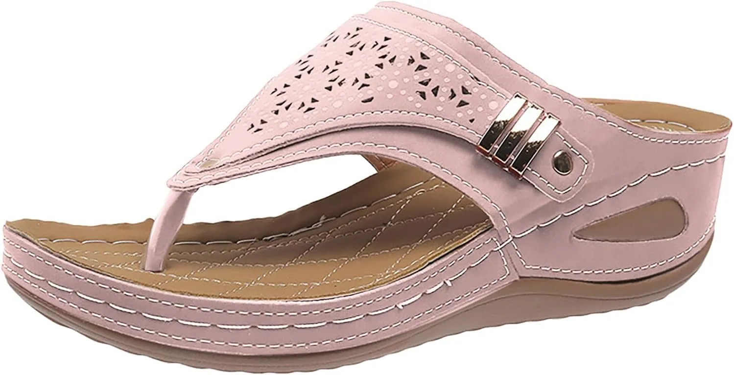 Orthotic Sandals for Women with Arch Support Spring Beach Slippers Orthopedic Womens Fashion Orthotic Flip Flops Yoga Mat Slides Comfort Plantar Fasciitis Slip on Flat Sandals Non Slip