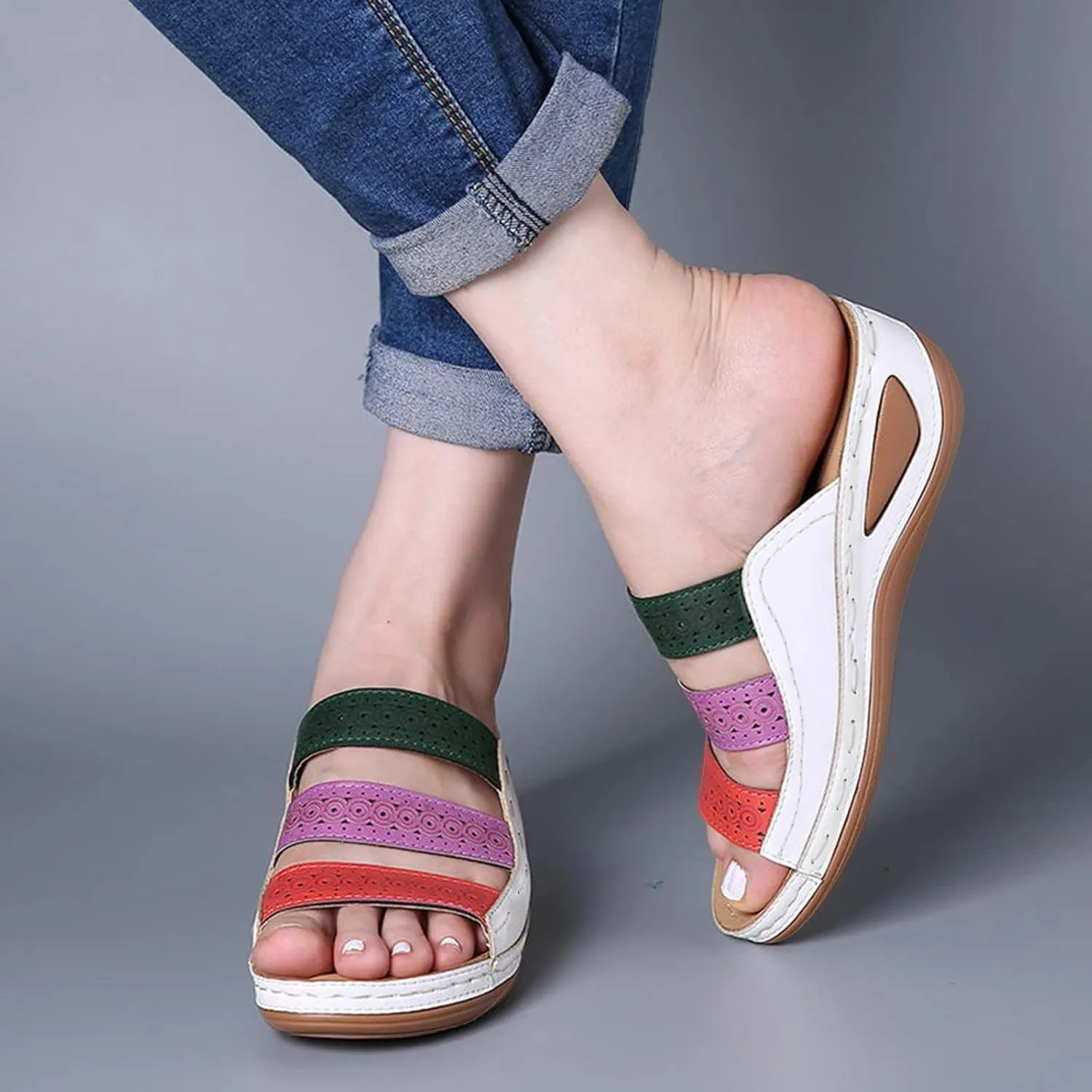 Orthotic Sandals Women Orthopedic Womens Comfortable Flip Flops Orthopedic Recovery Sandals Women Plantar Fasciitis Orthopedic Black Sandals Women Flat Dressy Strap On Sandals for Women