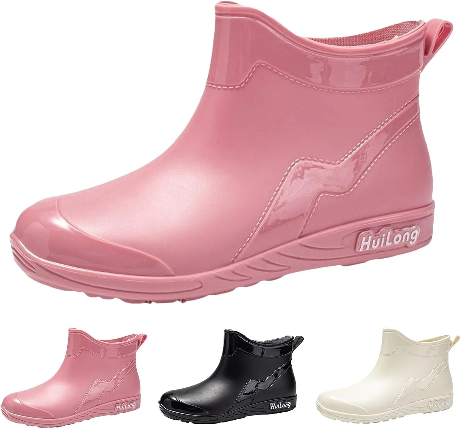 Rain Boots Women Knee High Booties Heels Barefoot Shoes Women's Mid Calf Rain Boots Waterproof Womens Winter Boots