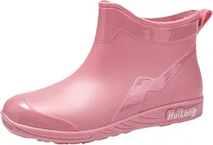 Rain Boots Women Knee High Booties Heels Barefoot Shoes Women's Mid Calf Rain Boots Waterproof Womens Winter Boots