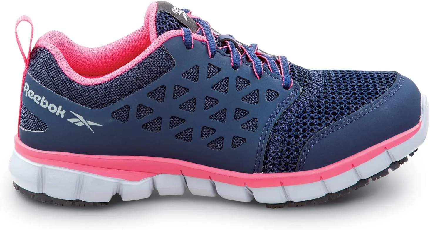 Reebok Work Sublite Cushion Work, Women's, Athletic Style, MaxTrax Slip Resistant, Soft Toe Work Shoe