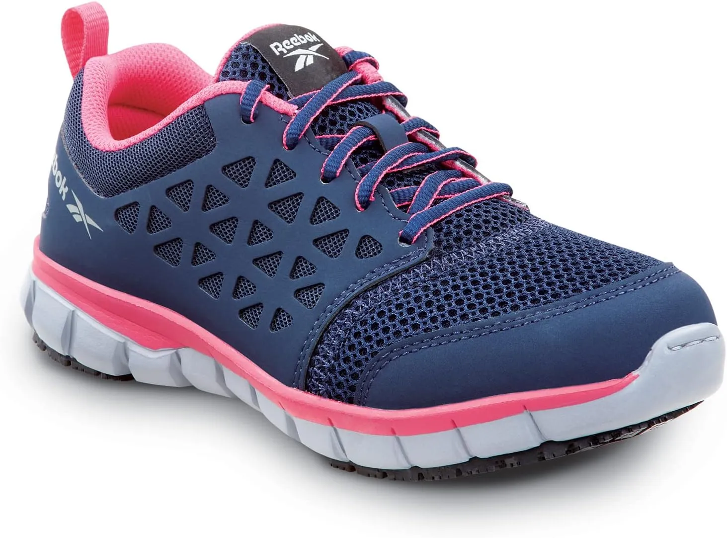 Reebok Work Sublite Cushion Work, Women's, Athletic Style, MaxTrax Slip Resistant, Soft Toe Work Shoe