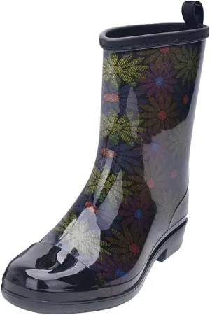 Rubber Outdoor Shoes Water Rain Women's Boots Mid Style Punk Boots Women's Boots Goulashes Women