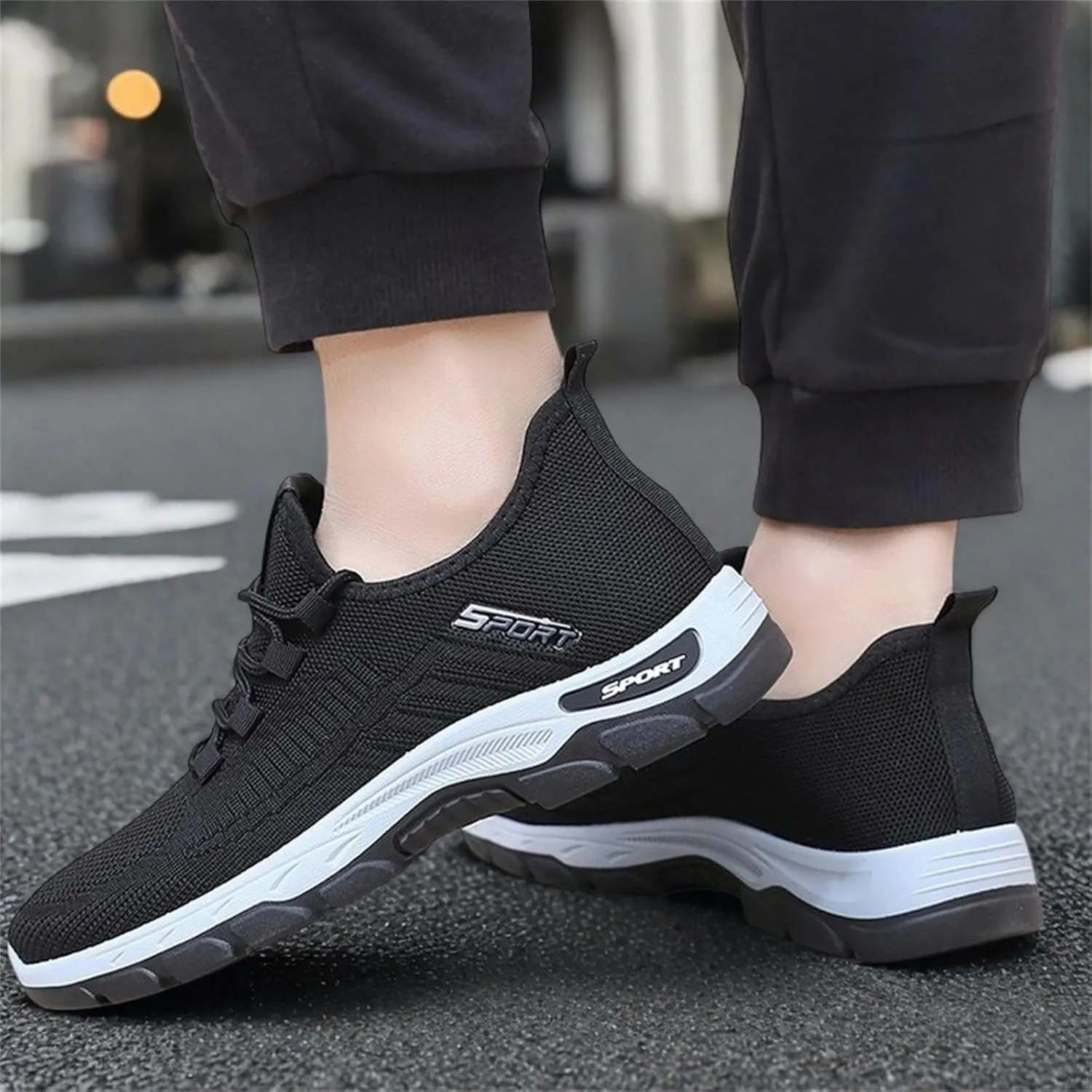 Running Shoes for Men Women Workout Slip-on Shoes Orthopedic Tennis Athletic Gym Mesh Sneakers with Arch Support Casual Lightweight Breathable Fashion Comfy Shoe Classic Shoe for Flat Feet Unisex