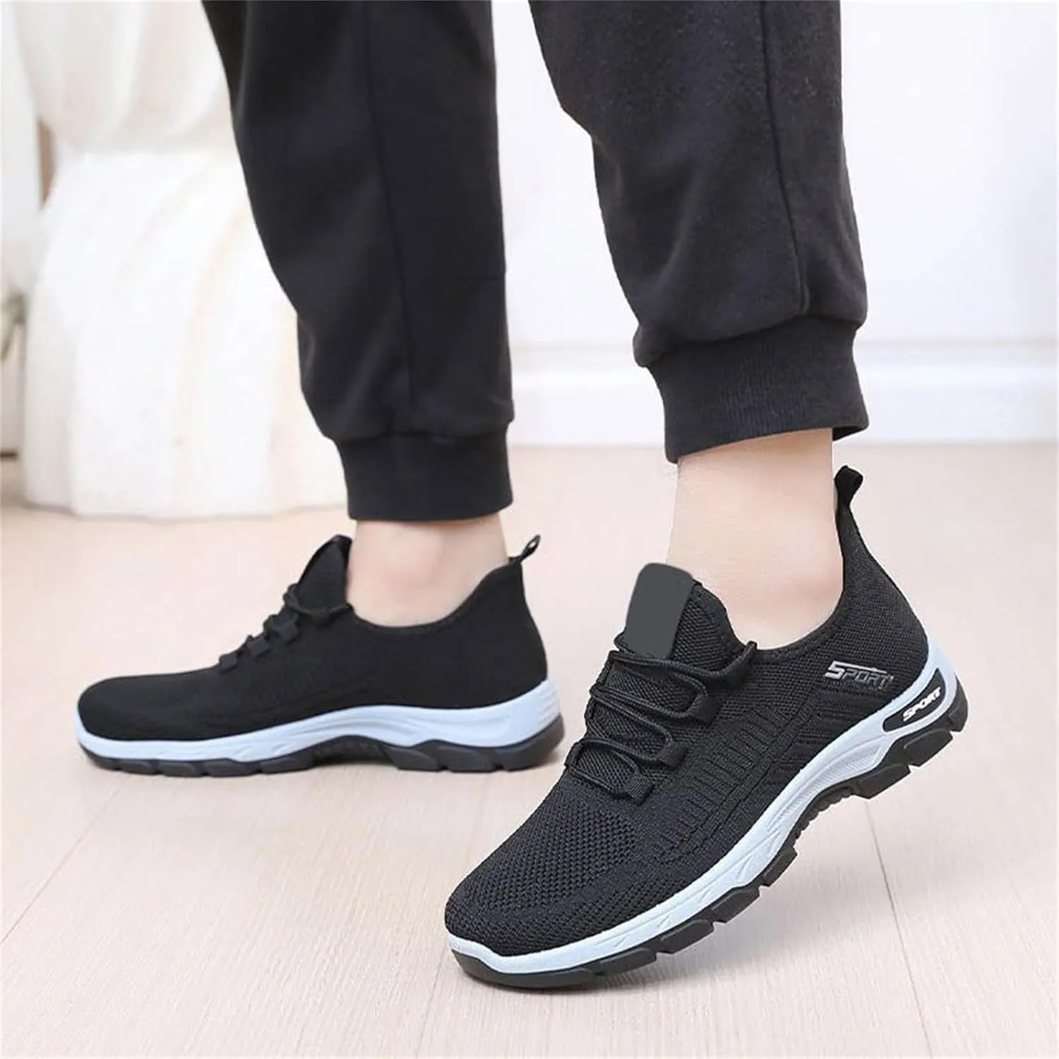 Running Shoes for Men Women Workout Slip-on Shoes Orthopedic Tennis Athletic Gym Mesh Sneakers with Arch Support Casual Lightweight Breathable Fashion Comfy Shoe Classic Shoe for Flat Feet Unisex