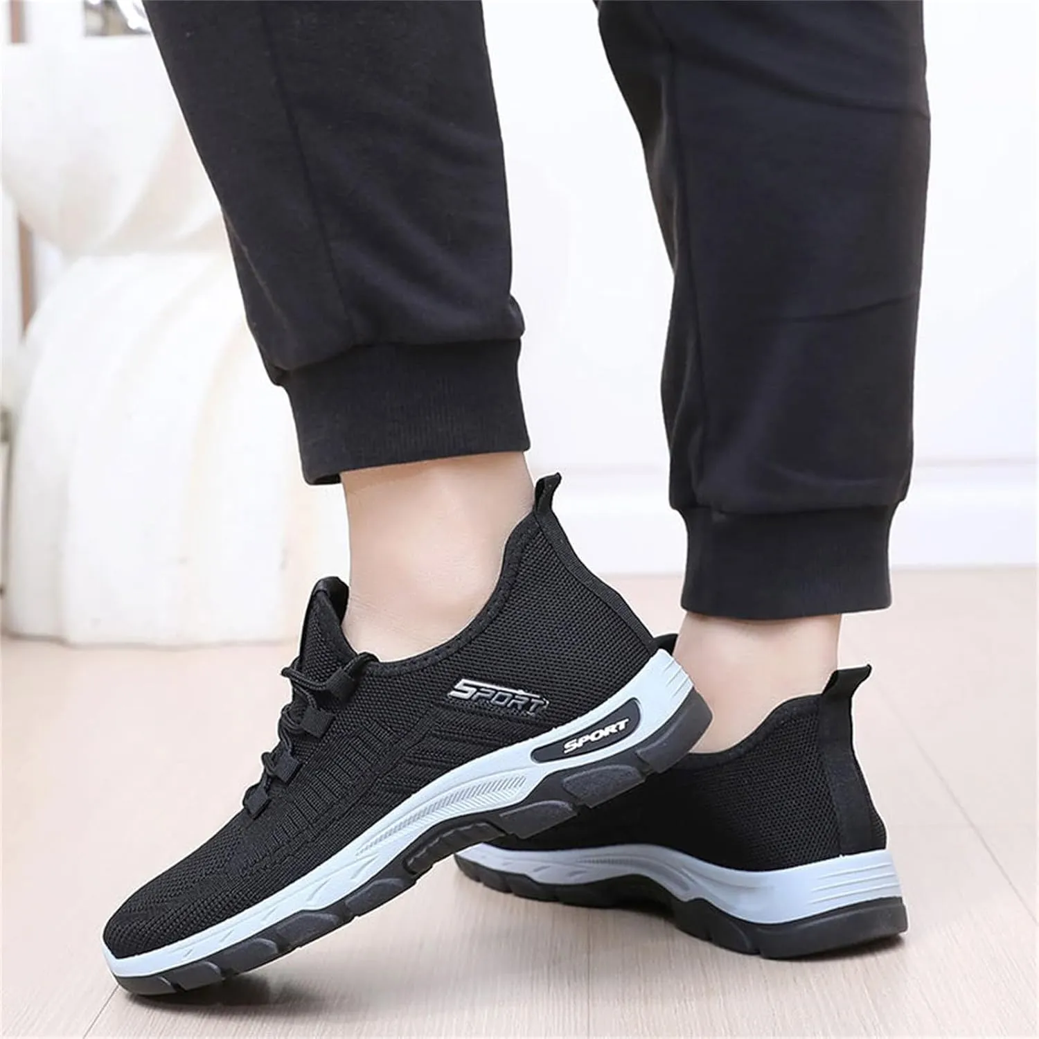 Running Shoes for Men Women Workout Slip-on Shoes Orthopedic Tennis Athletic Gym Mesh Sneakers with Arch Support Casual Lightweight Breathable Fashion Comfy Shoe Classic Shoe for Flat Feet Unisex