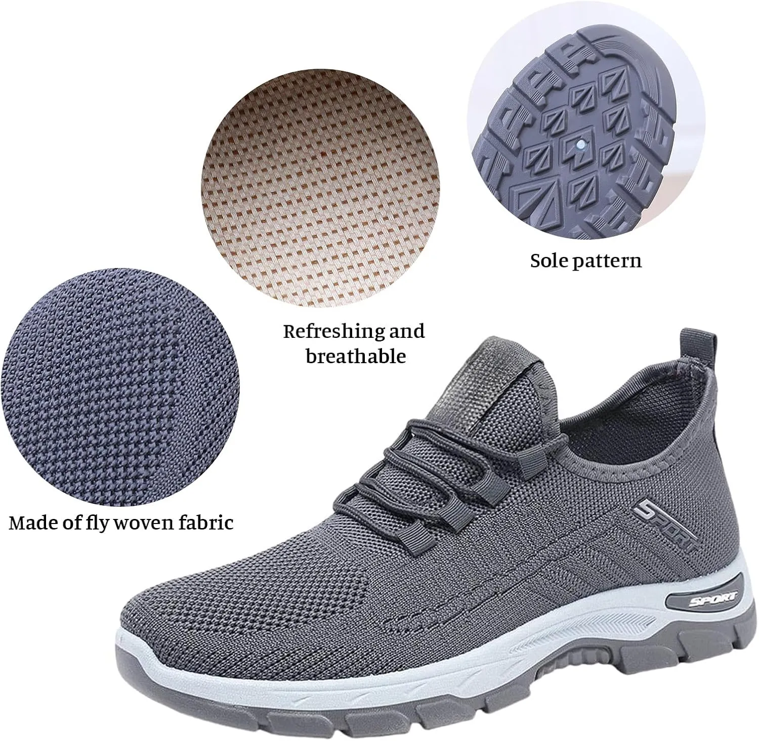 Running Shoes for Men Women Workout Slip-on Shoes Orthopedic Tennis Athletic Gym Mesh Sneakers with Arch Support Casual Lightweight Breathable Fashion Comfy Shoe Classic Shoe for Flat Feet Unisex