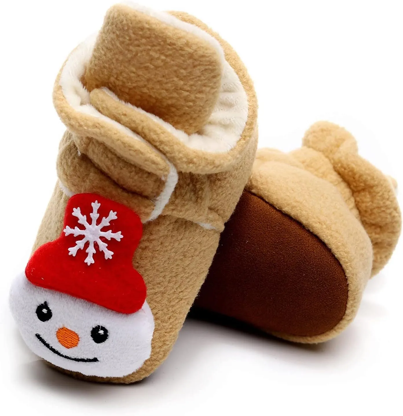 Running Shoes for Toddler Walk Keep First Plush Shoes Slip-On Toddler Baby Boy Girls Kids Warm Christmas Shoes