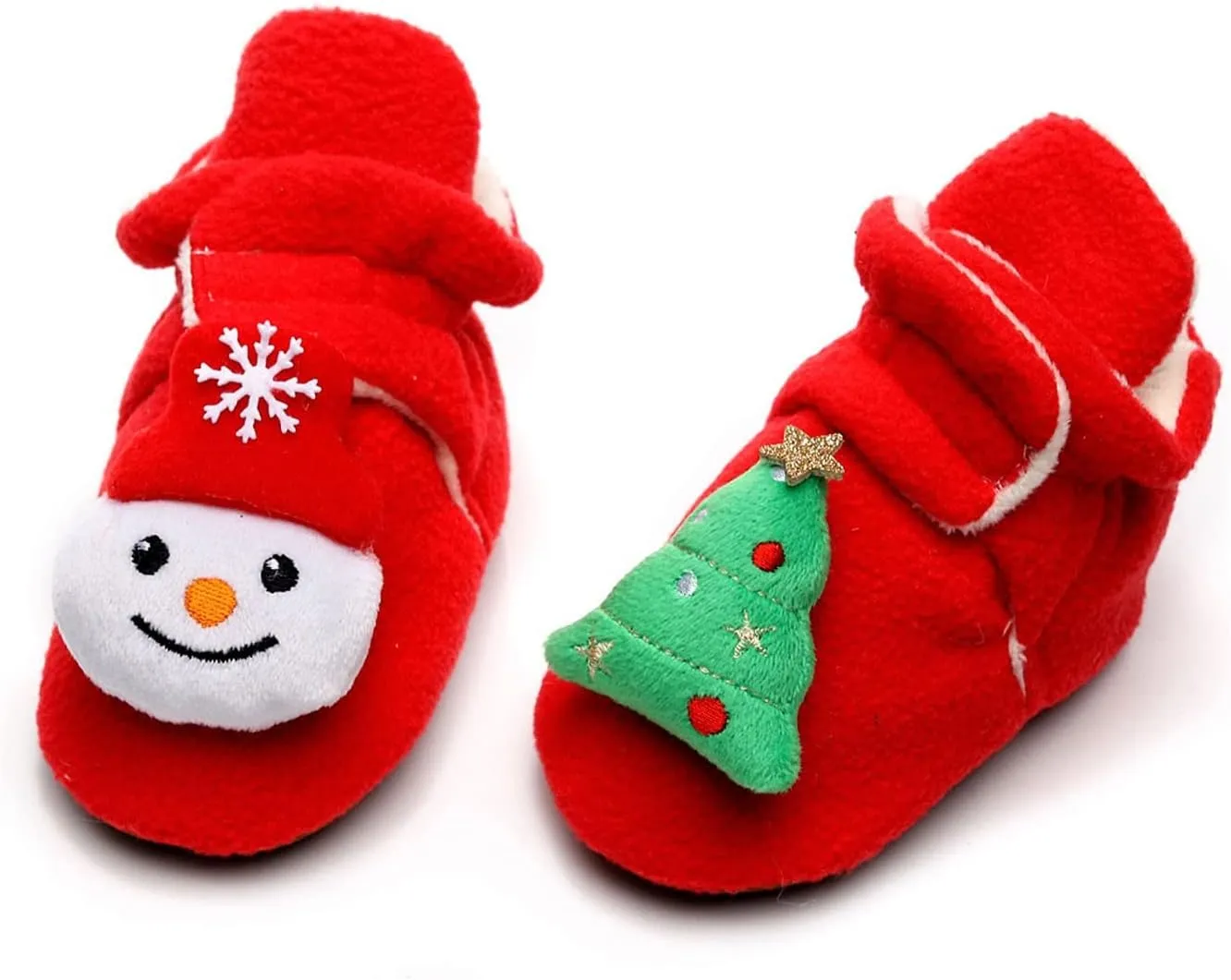 Running Shoes for Toddler Walk Keep First Plush Shoes Slip-On Toddler Baby Boy Girls Kids Warm Christmas Shoes