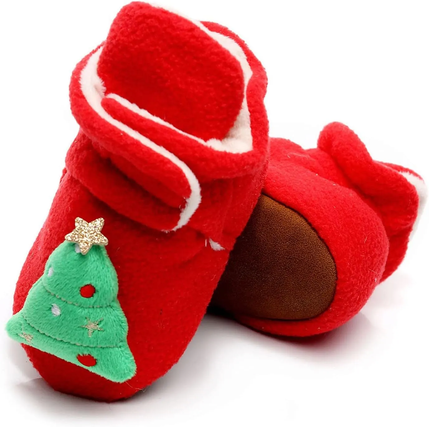Running Shoes for Toddler Walk Keep First Plush Shoes Slip-On Toddler Baby Boy Girls Kids Warm Christmas Shoes