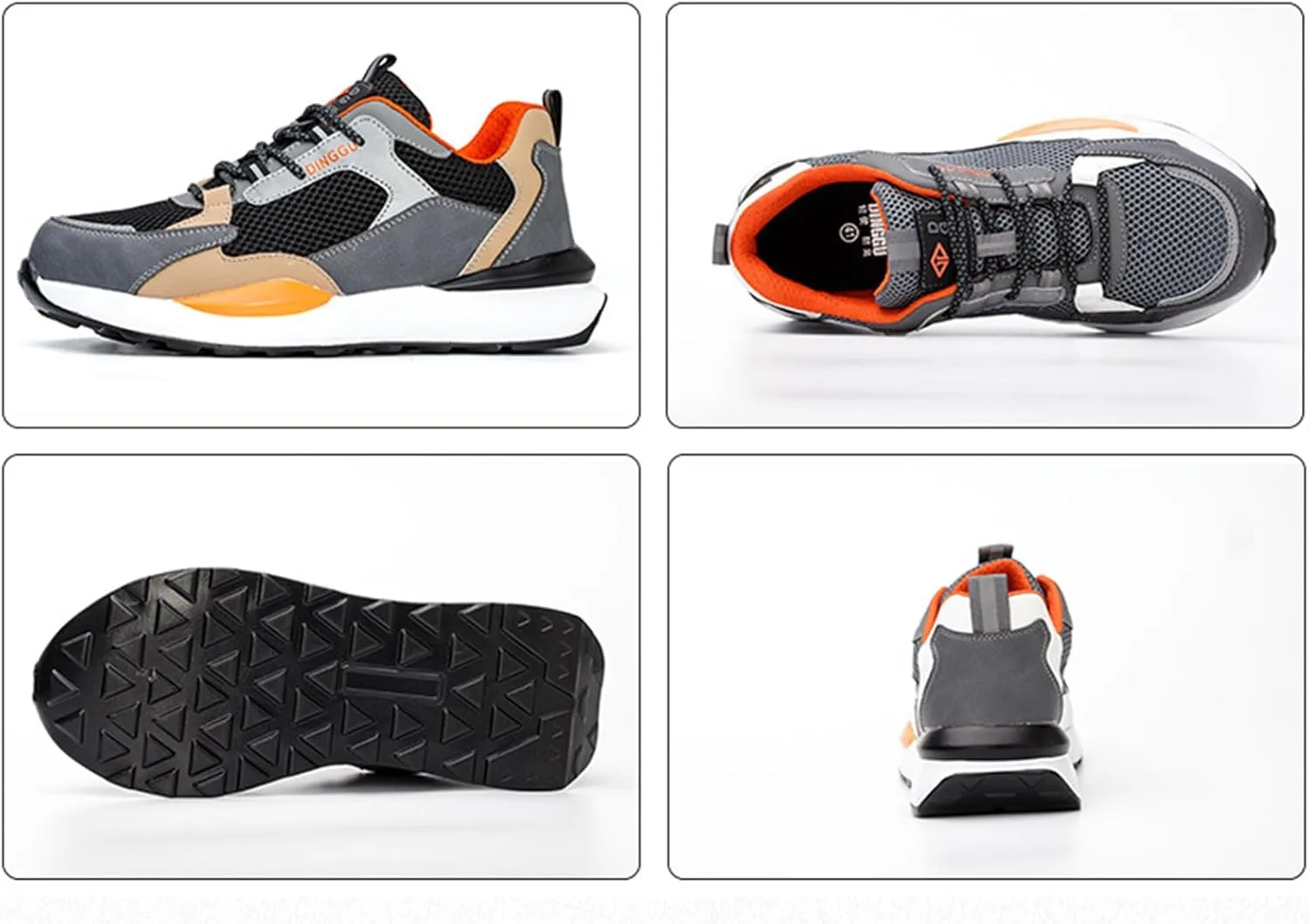 Safety Trainers Men Steel Toe Cap Trainers Work Construction Breathable Safety Shoes Non Slip Sneakers