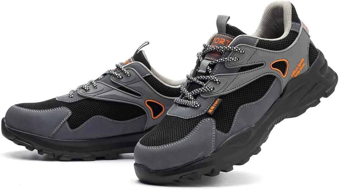 Safety Trainers Men's Steel Toe Cap Trainers Lightweight Safety Shoes for Men Breathable Work Boots