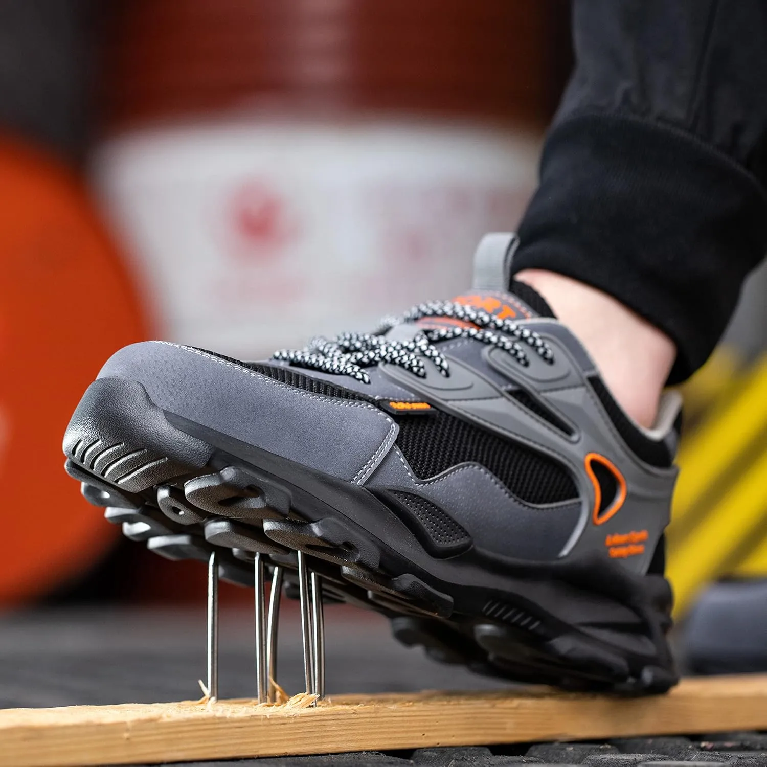 Safety Trainers Men's Steel Toe Cap Trainers Lightweight Safety Shoes for Men Breathable Work Boots