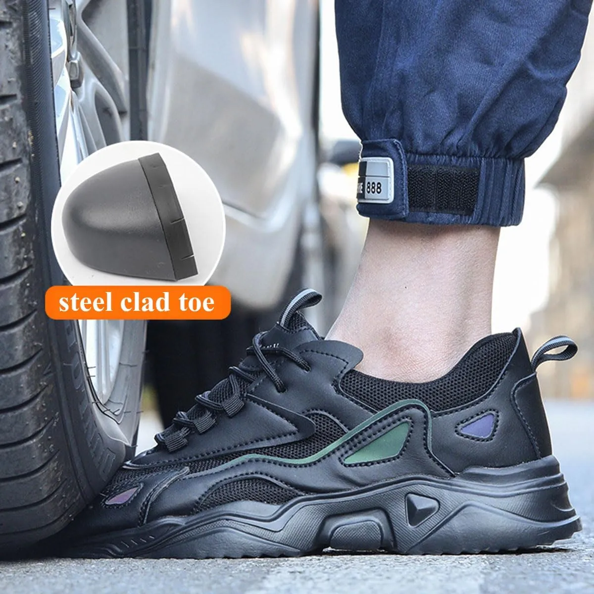 Safety Trainers Mens Womens Steel Toe Cap Trainers Lightweight Safety Shoes for Women Breathable Work Boots