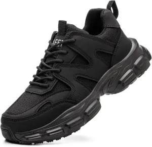 Safety Trainers Women's Steel Toe Cap Trainers Lightweight Safety Shoes for Women Breathable Work Boots