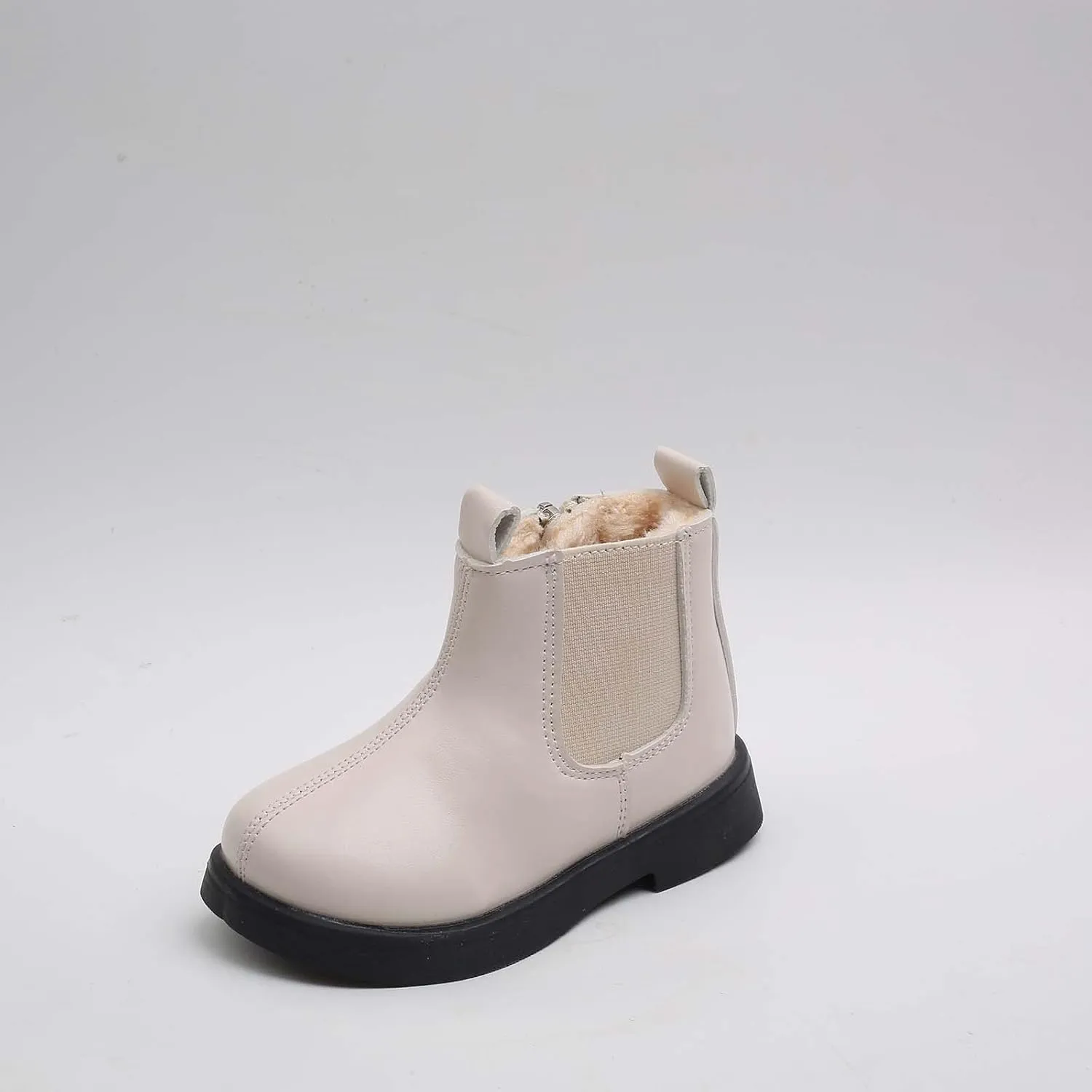sfdgfhyf Autumn Boots Little Kid Toddler Boots Boys Girls Waterpoor Ankle Boots Side Zipper Booties Fleece Windproof
