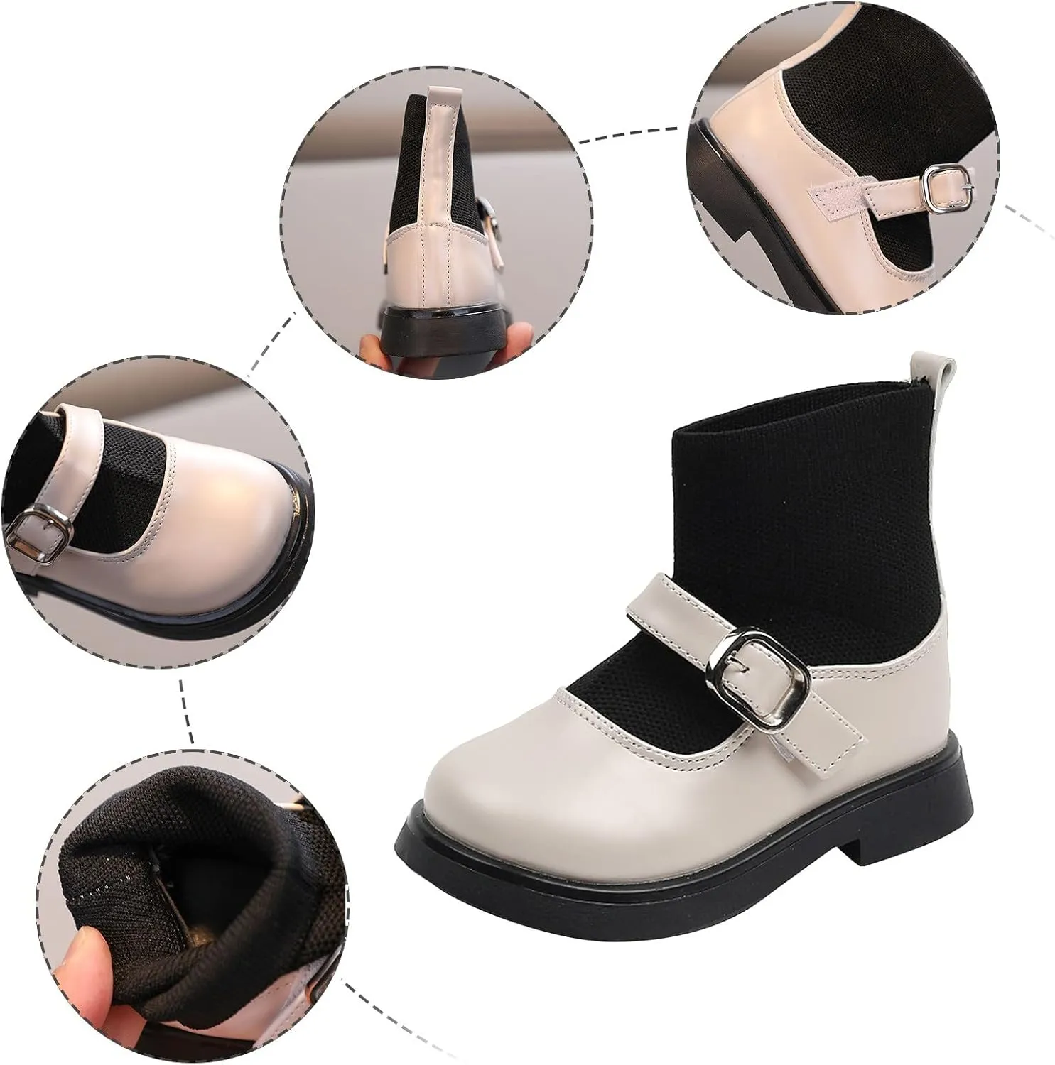 sfdgfhyf Indoor Boots for Little Kid Toddler Girls Booties Kids Shoes Short Boots Girls Ankle Boots 2 to 8 Years Short