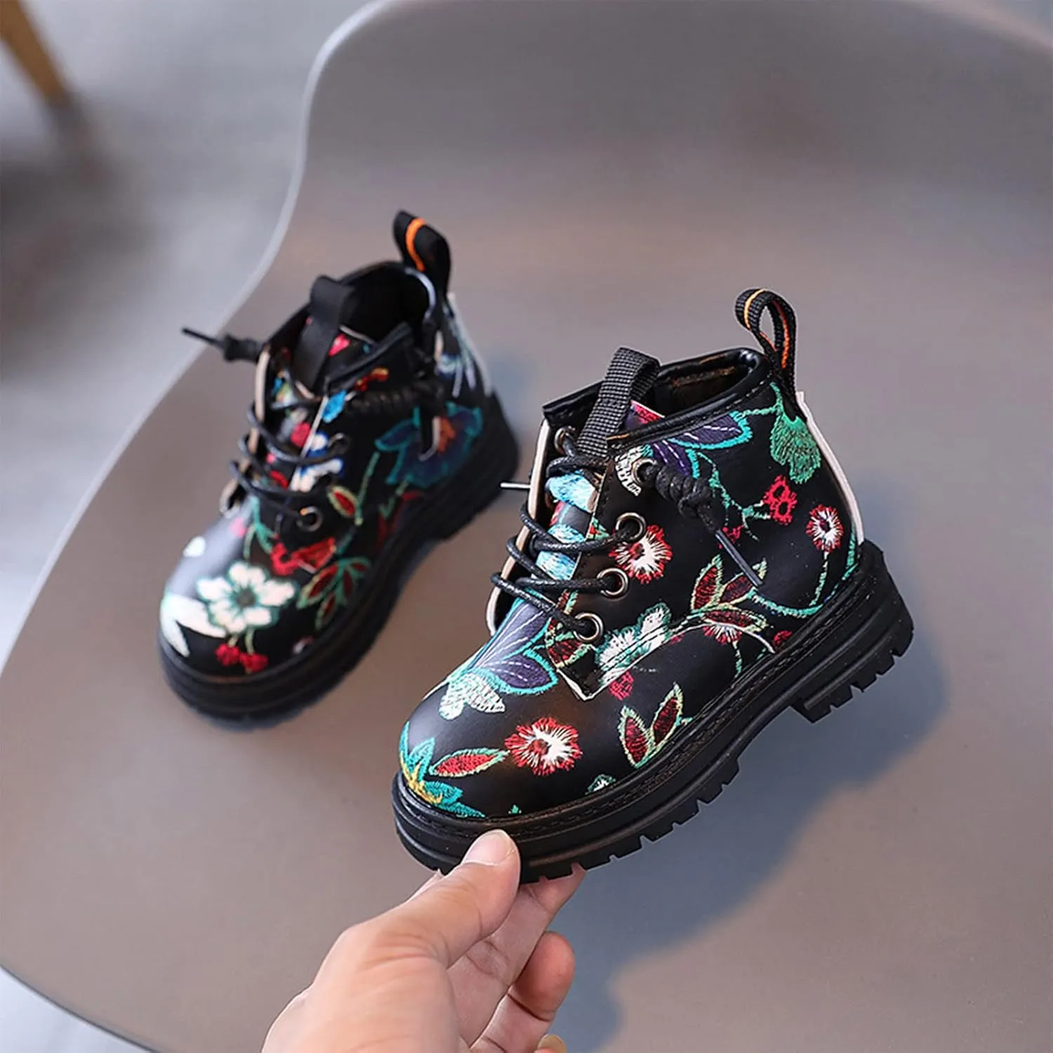 sfdgfhyf Toddler BreathableBoots Fashion Autumn Winter Children Boots Boys And Girls Ankle Boots Thick Soled Non Slip