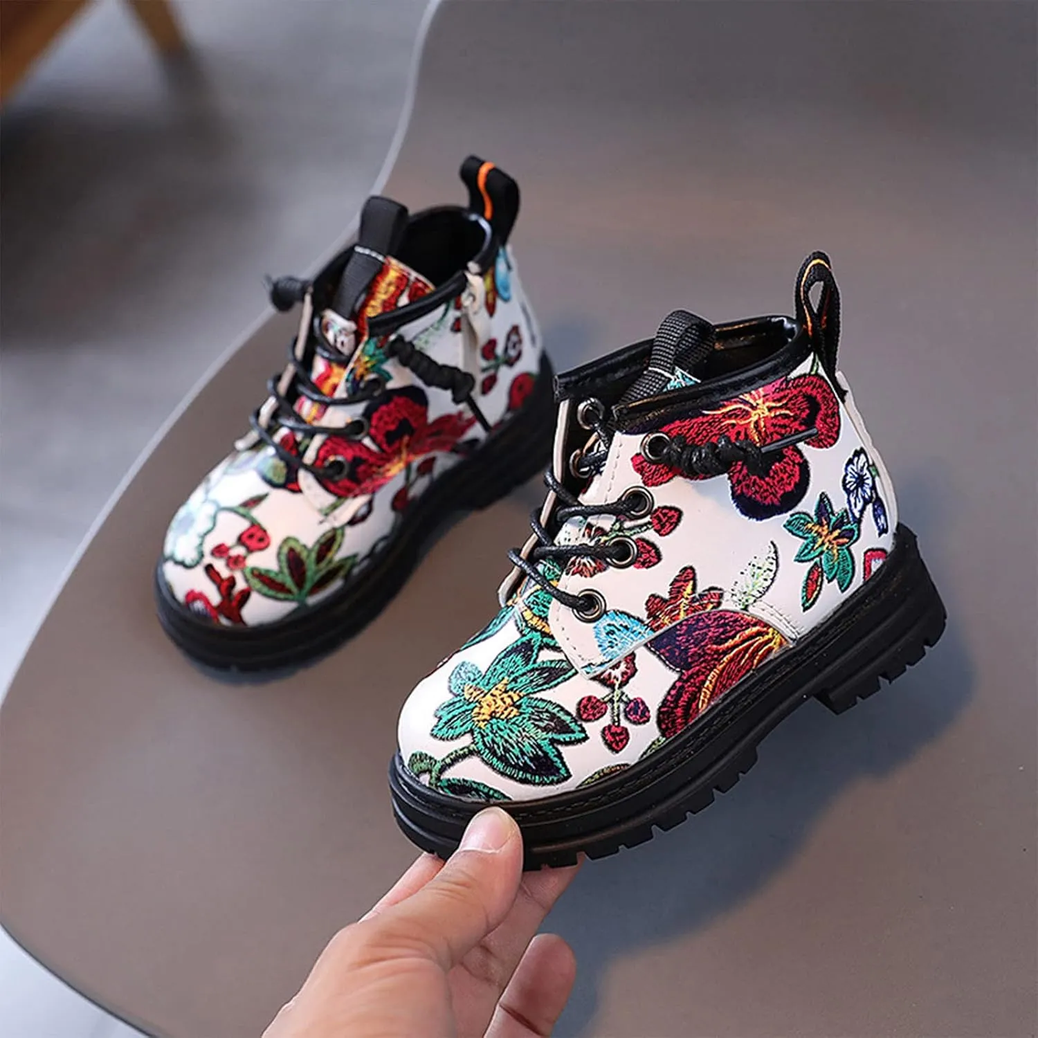 sfdgfhyf Toddler BreathableBoots Fashion Autumn Winter Children Boots Boys And Girls Ankle Boots Thick Soled Non Slip