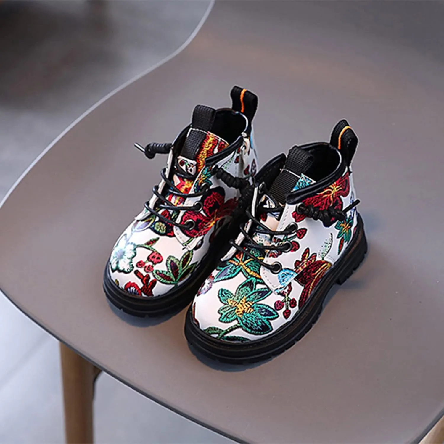 sfdgfhyf Toddler BreathableBoots Fashion Autumn Winter Children Boots Boys And Girls Ankle Boots Thick Soled Non Slip