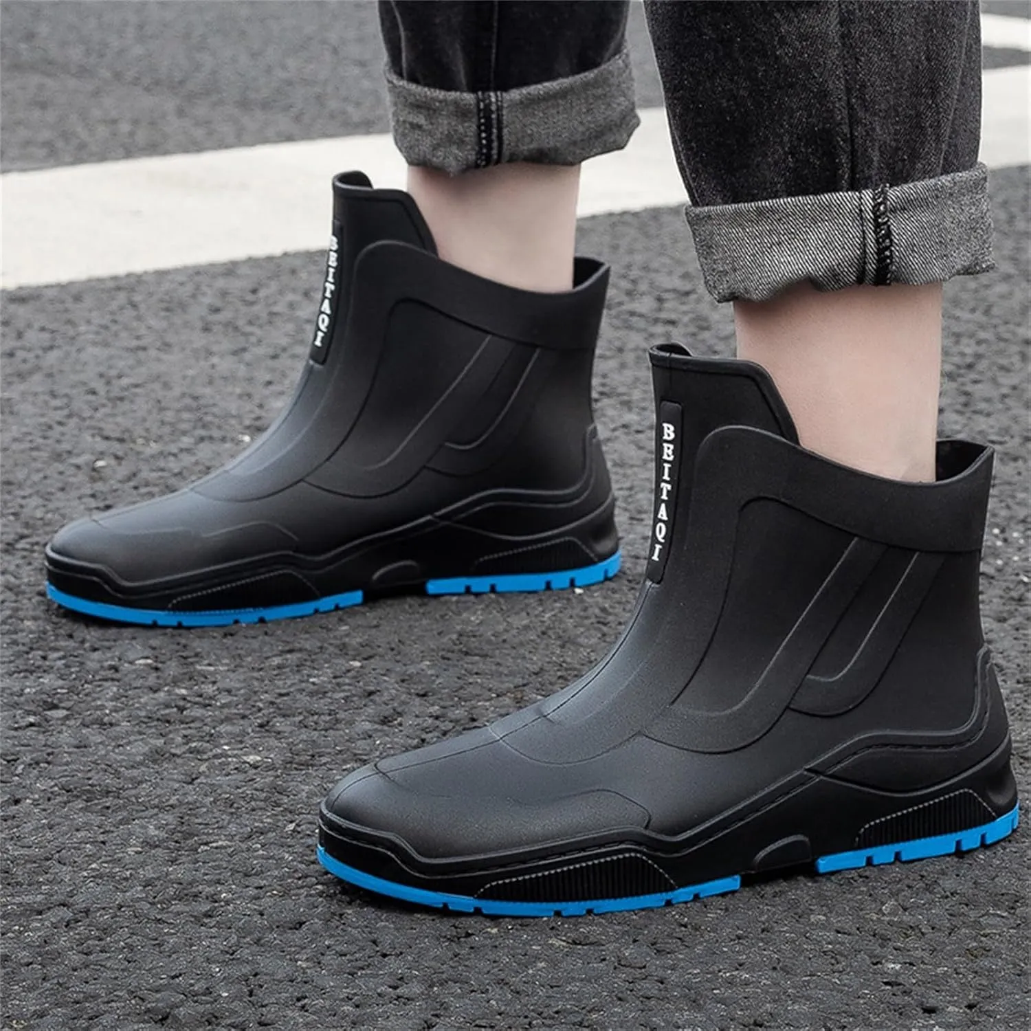 Shoe Cover Snow Rain Boots Water Shoes Couples Same Style Low Top Rubber Shoes Casual Fashion Outdoor Work Officer