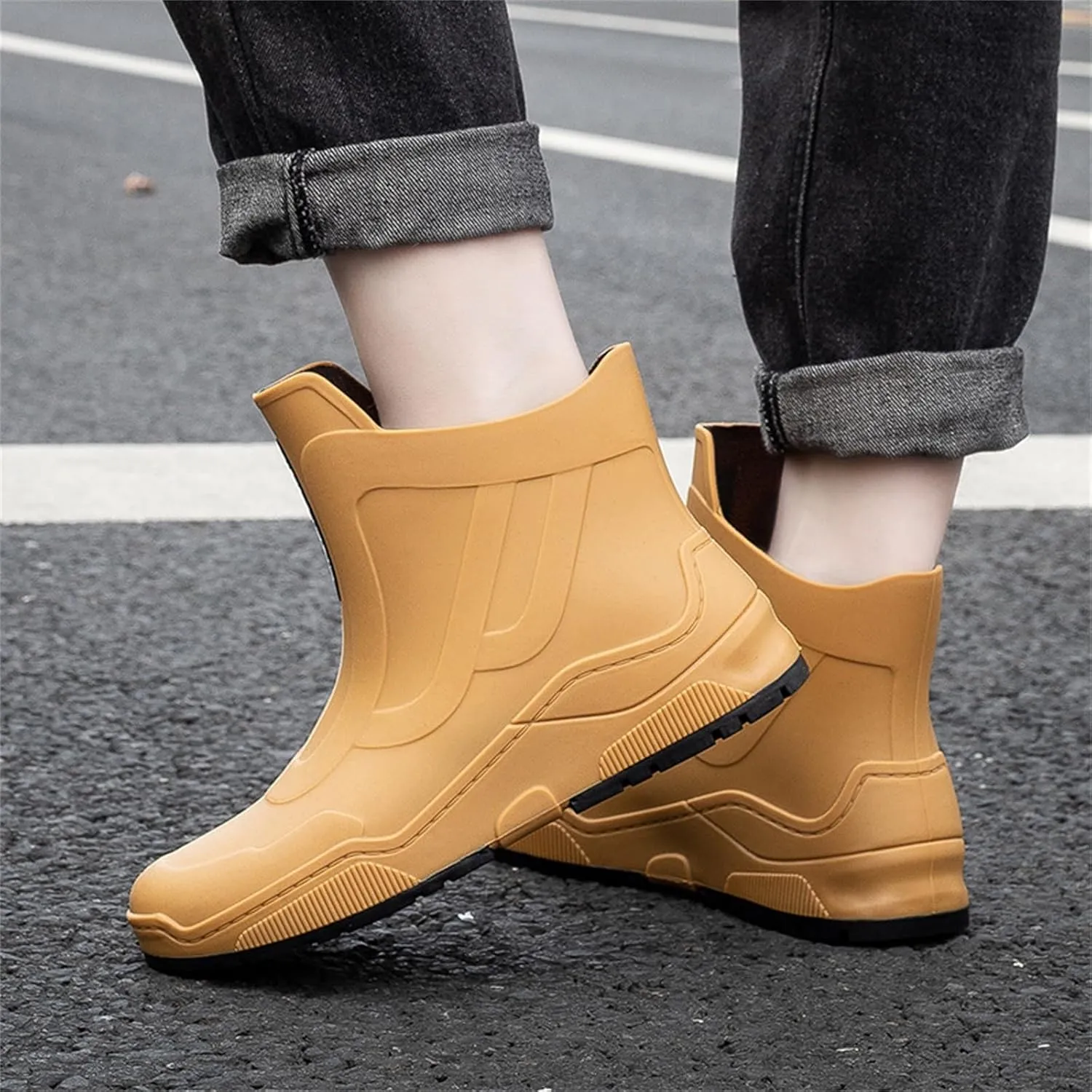Shoe Cover Snow Rain Boots Water Shoes Couples Same Style Low Top Rubber Shoes Casual Fashion Outdoor Work Officer