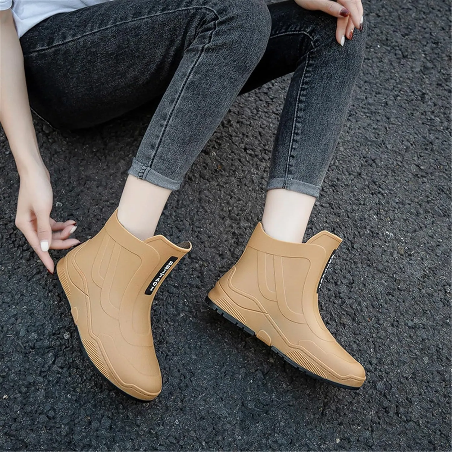 Shoe Cover Snow Rain Boots Water Shoes Couples Same Style Low Top Rubber Shoes Casual Fashion Outdoor Work Officer