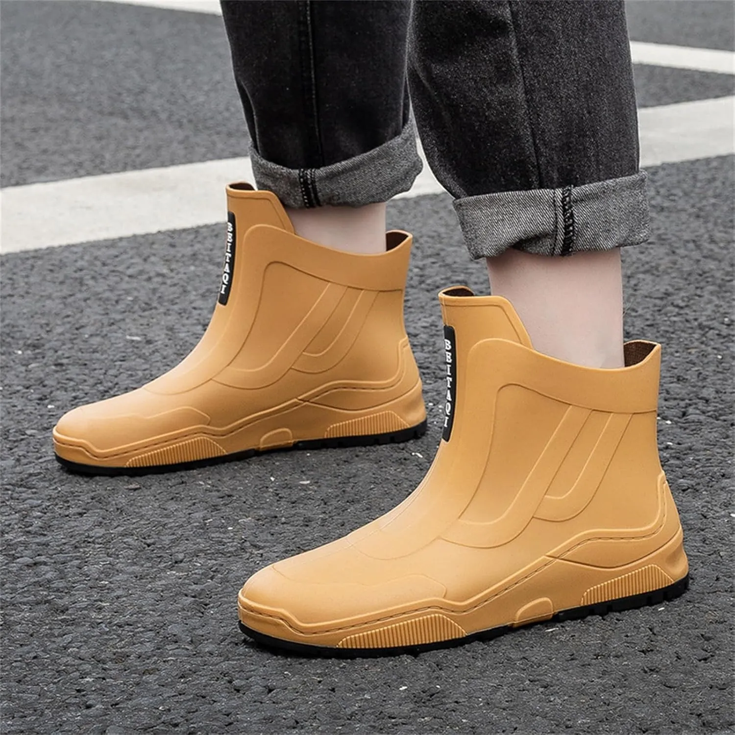 Shoe Cover Snow Rain Boots Water Shoes Couples Same Style Low Top Rubber Shoes Casual Fashion Outdoor Work Officer