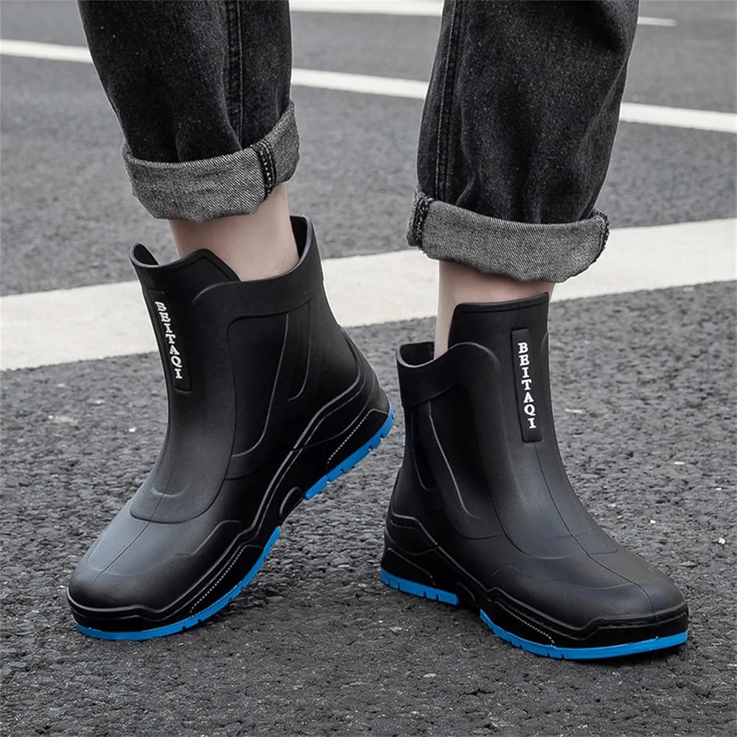 Shoe Cover Snow Rain Boots Water Shoes Couples Same Style Low Top Rubber Shoes Casual Fashion Outdoor Work Officer