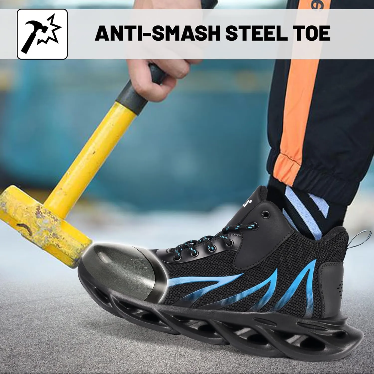 Shoes Steel Toe Shoes for Men Women Slip On Lightweight Comfortable Safety Shoes Lounging Fashion Safety Shoes