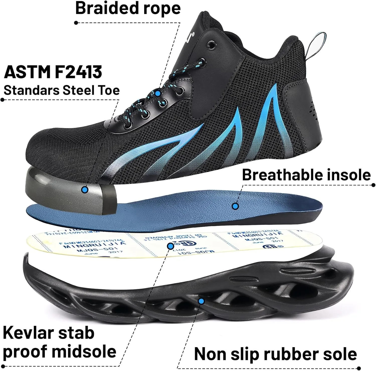 Shoes Steel Toe Shoes for Men Women Slip On Lightweight Comfortable Safety Shoes Lounging Fashion Safety Shoes