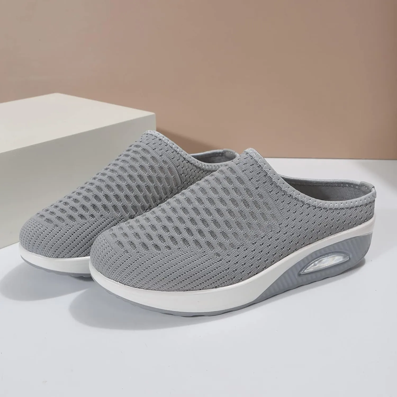 Slip On Sneakers for Women Orthopedic Platform Loafers Breathable Lightweight Running Shoes Summer Open Back Garden Clogs