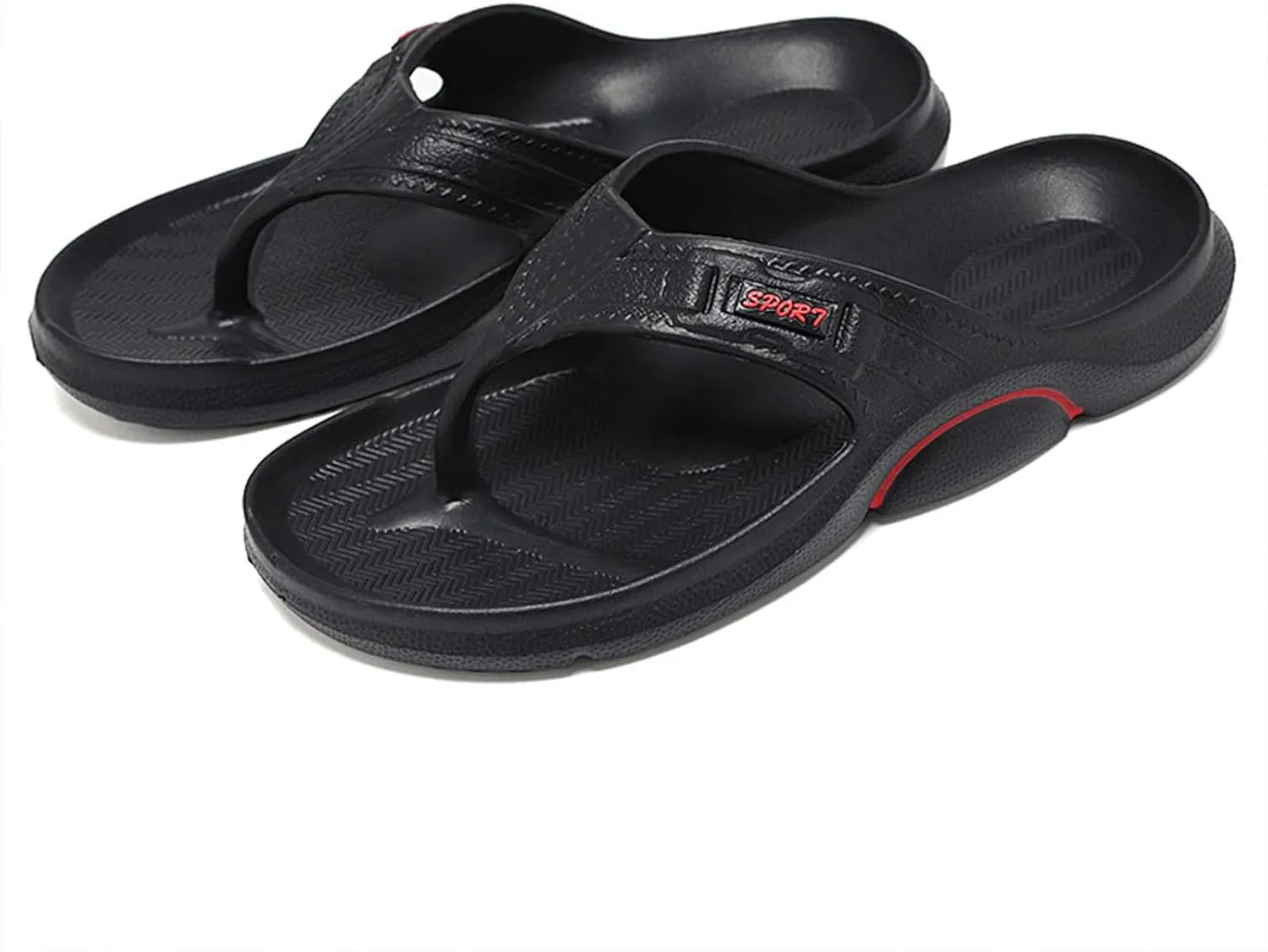 Summer Men's Casual Beach Flip Flops, Bathroom Anti-Slip Flip Flops.
