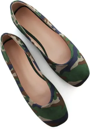 TN TANGNEST Women's Ballet Flats Cute Square Toe Dress Flats Soft Work Flats