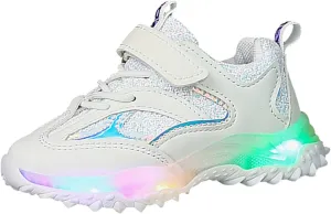 Toddler Baby Boys Girls Glitter Sneakers Lace Strap Sole Non Slip First Walking Sequins Sport Shoes Running Casual Shoes