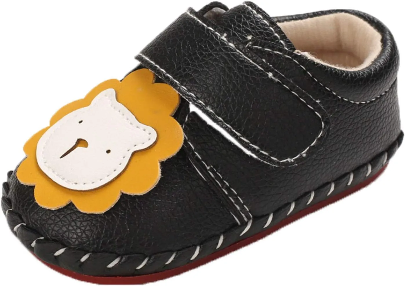 Toddler Baby Sneakers Rubber Sole Cartoon Bear Shoes Children Boys Girls PU Leather Non-Slip First Walking Shoes