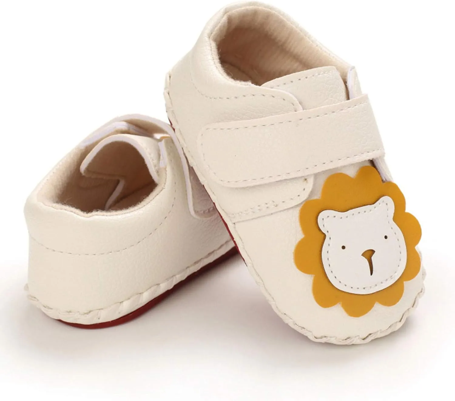 Toddler Baby Sneakers Rubber Sole Cartoon Bear Shoes Children Boys Girls PU Leather Non-Slip First Walking Shoes