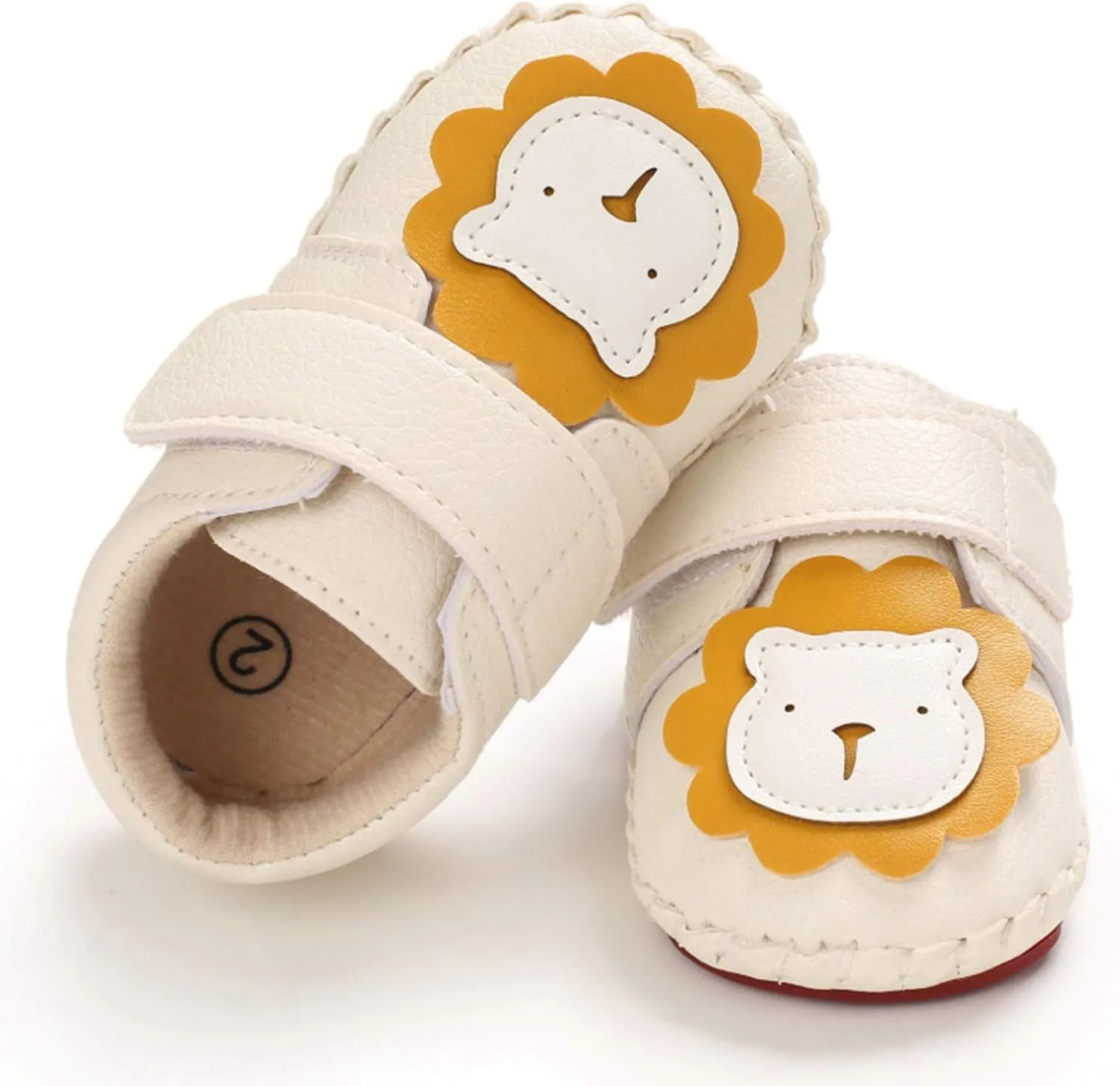 Toddler Baby Sneakers Rubber Sole Cartoon Bear Shoes Children Boys Girls PU Leather Non-Slip First Walking Shoes