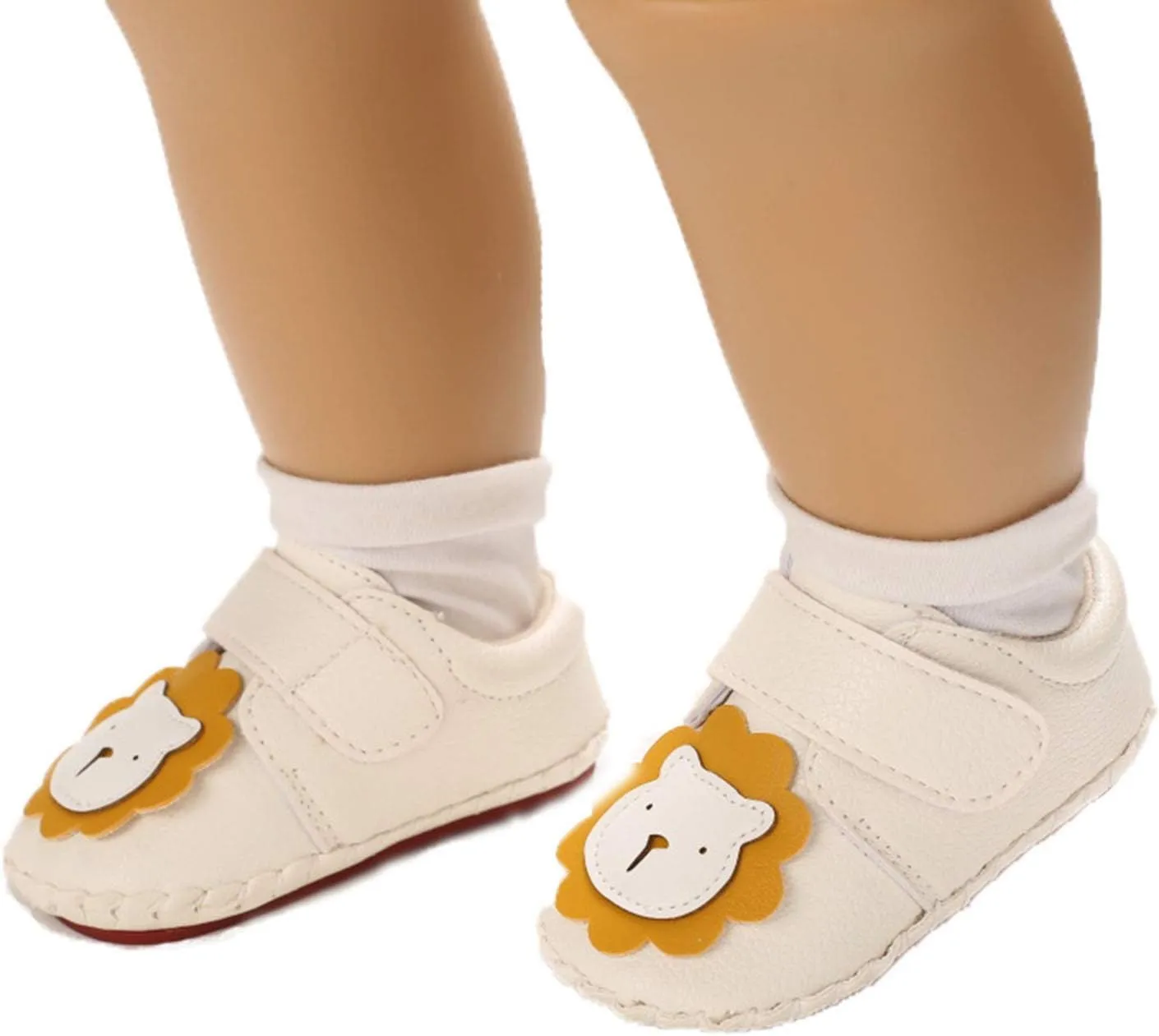 Toddler Baby Sneakers Rubber Sole Cartoon Bear Shoes Children Boys Girls PU Leather Non-Slip First Walking Shoes