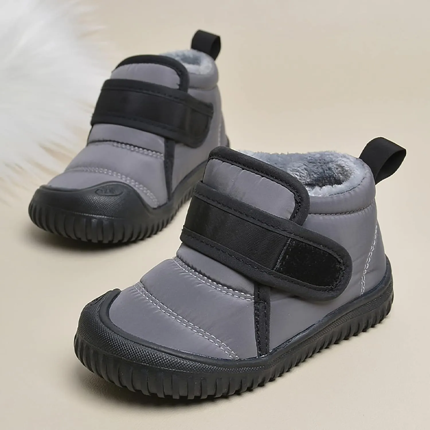 Toddler Baby Snow Boots Boys Girls Cold Weather Baby Faux Fur Shoes Wterproof Fleece Kids Snow Boots Winter Shoes