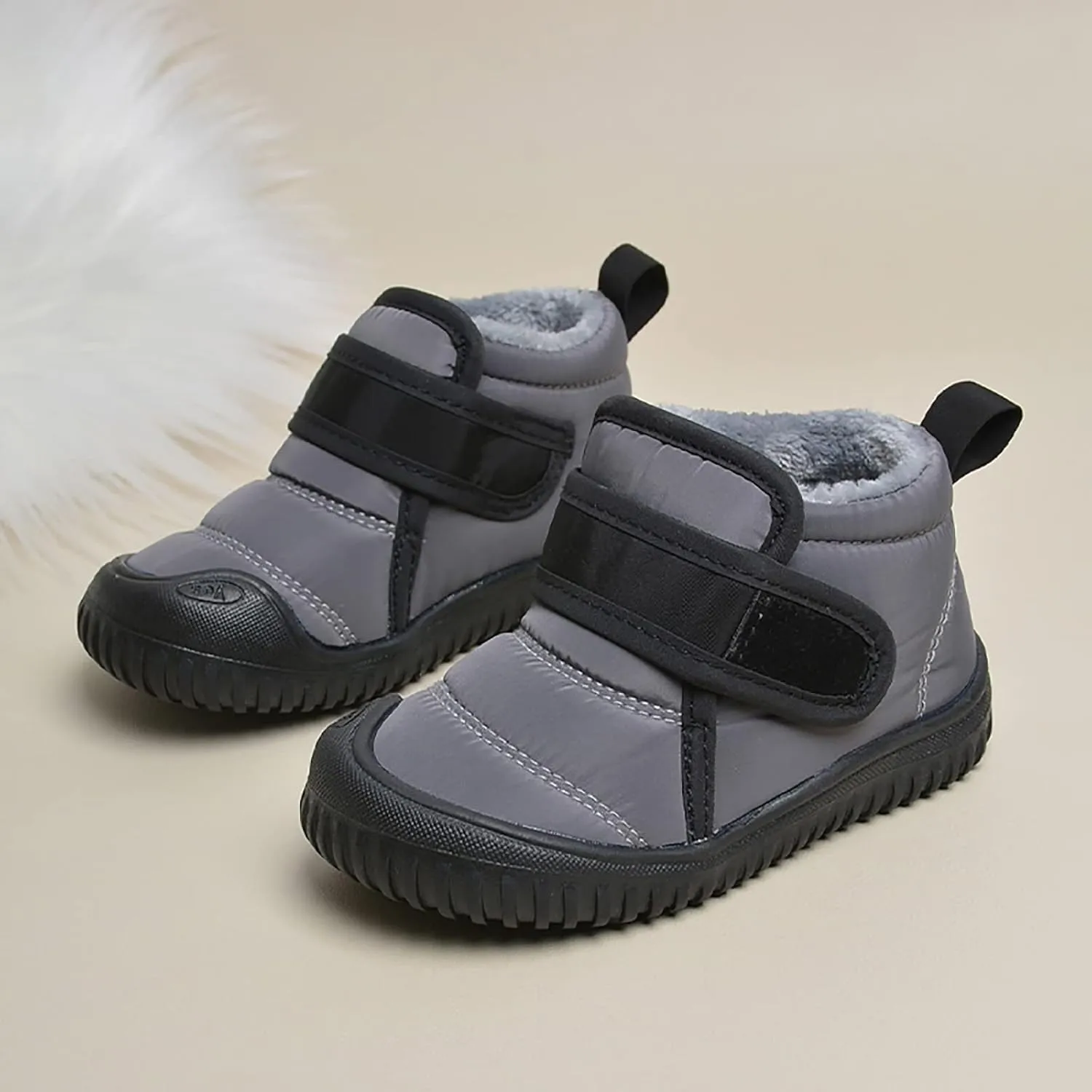 Toddler Baby Snow Boots Boys Girls Cold Weather Baby Faux Fur Shoes Wterproof Fleece Kids Snow Boots Winter Shoes