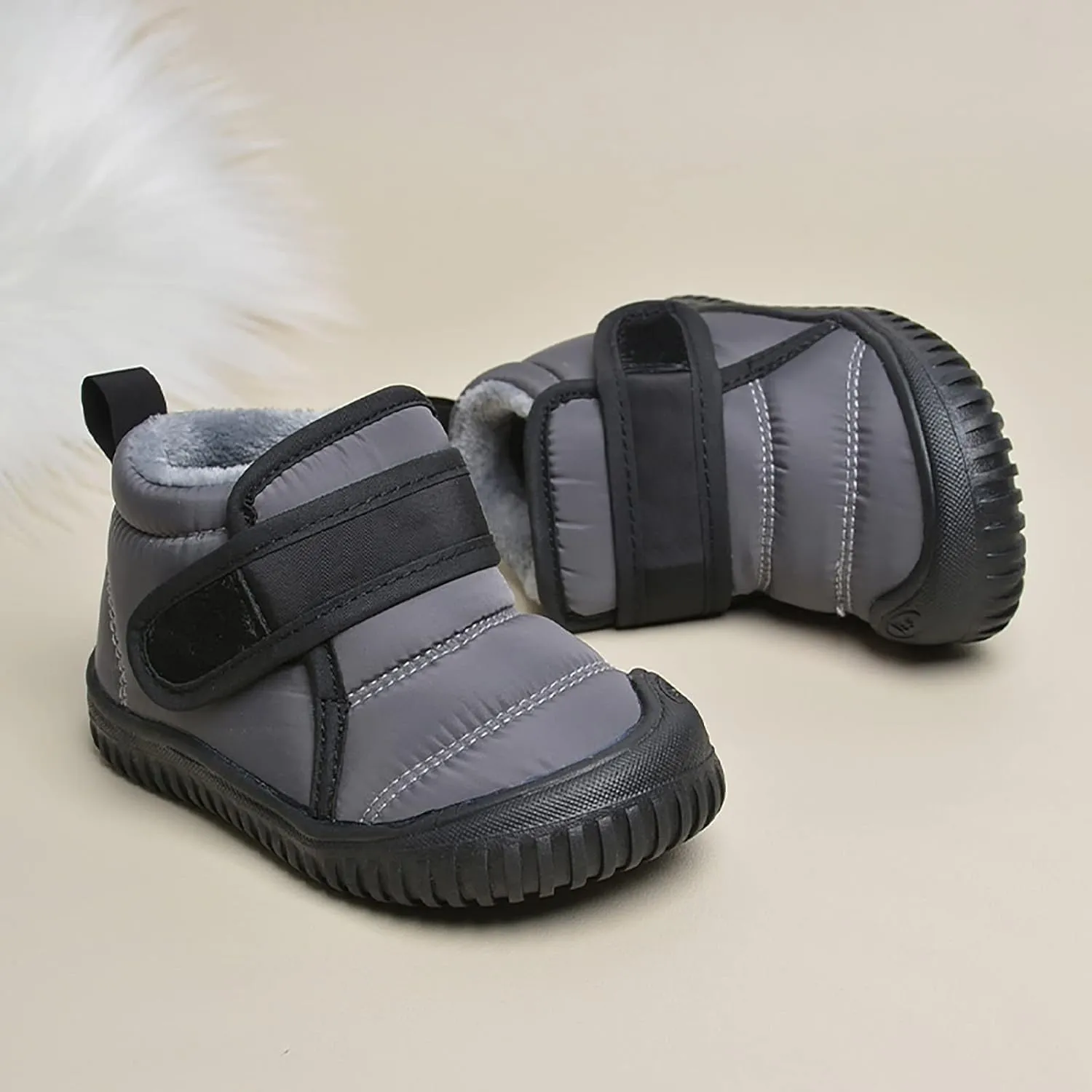 Toddler Baby Snow Boots Boys Girls Cold Weather Baby Faux Fur Shoes Wterproof Fleece Kids Snow Boots Winter Shoes