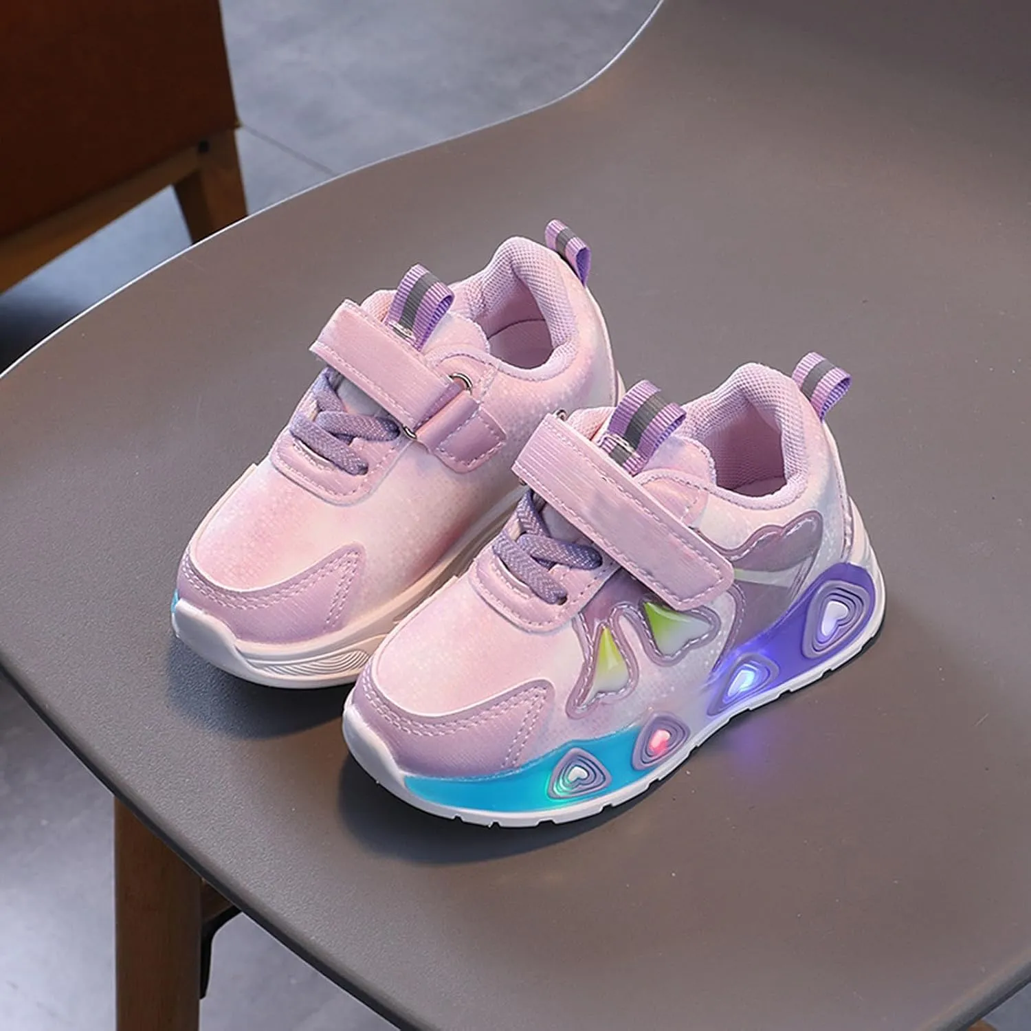 Toddler Boys Girls Light Up Shoes LED Flashing Lightweight Tennis Walking Sneakers for Toddler Little Kid